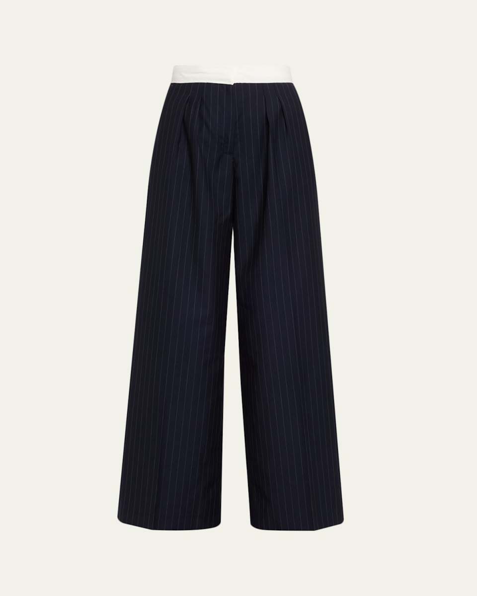 Elia Pinstripe Italian Wool Pants